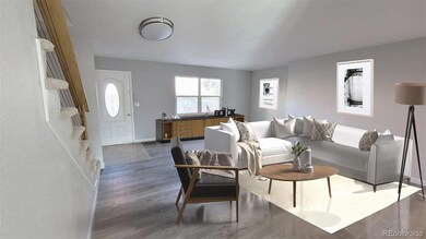 Main living/family room with library nook