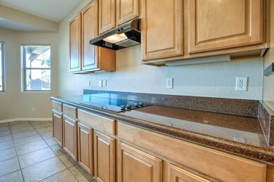 kitchen stove and countertop