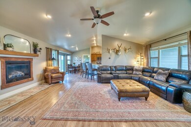 Large living area with gas fireplace
