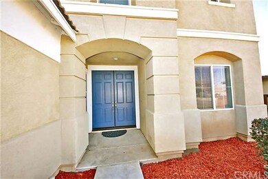Covered entryway with double doors