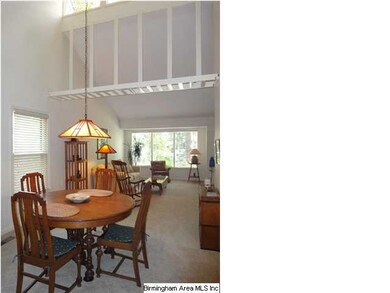 Dining room also has vaulted ceiling - lots of nat