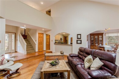 View of the family room, foyer, kitchen, dining ro