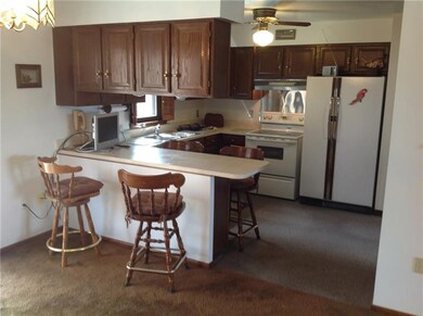 Open floor plan kitchen from dining room