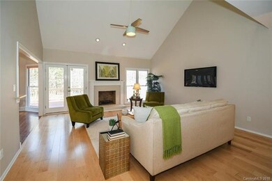 Great room with vaulted ceiling and gorgeous light