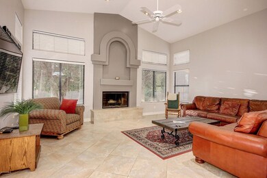 Family Room with wood fireplace
