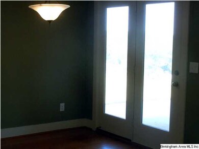 A look at the french doors that lead to the coverd