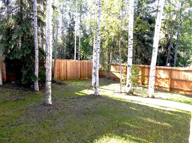 Fenced back yard has full Southern sun