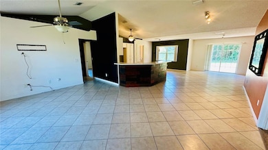 family room, living room and dining