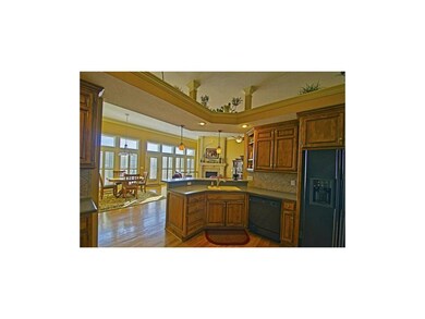 Open kitchen with walk-in pantry