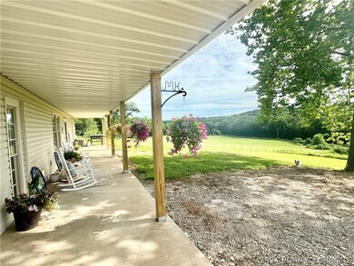 Large front porch overlooking the bottom pasture