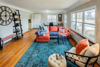 Gorgeous hardwood floors and open concept living/d