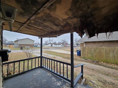 Wooden deck with covered porch