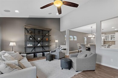 Ceiling speakers in the family room add to the ambiance!