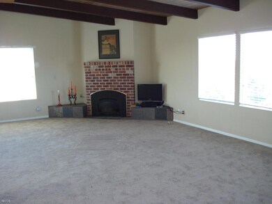 Living room and fireplace