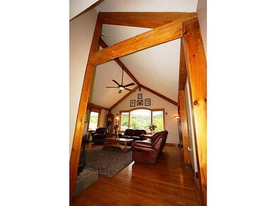 Great Room. The rustic timbers and gleaming hardwo