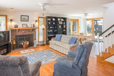Living room with fireplace