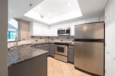 Kitchen with stainless steel appliances