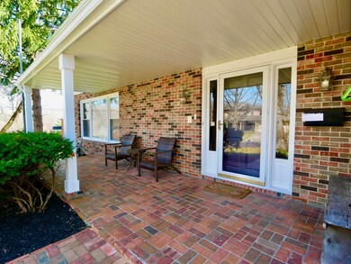 Brick front porch