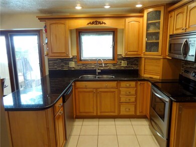Kitchen with granite counters