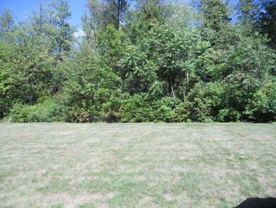 Exterior Back. Backyard borders the woods.