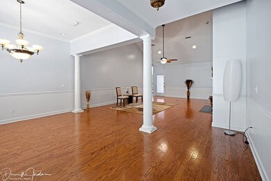 Entry to formal dining & family room