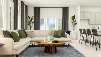 Living area with wood finished floors