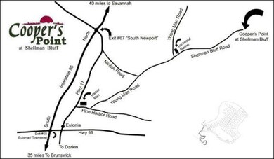 Map to Coopers Point