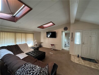 Skylights offer lots of natural light.