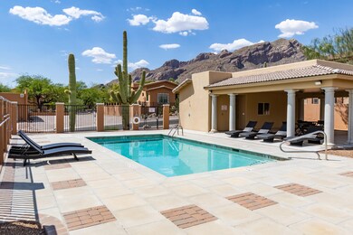 Community pool with Mountain Views