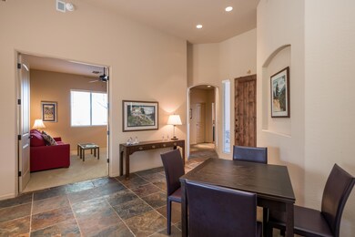 Family room looking into den