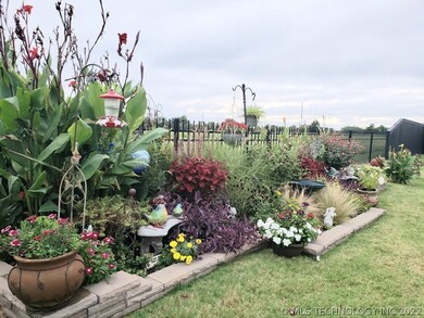Beautiful stack stone flower garden along the blac