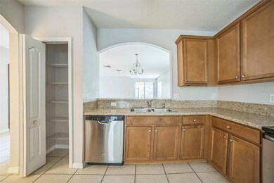 Kitchen open to living room