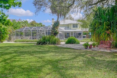 View from the yard of the back of this sprawling o