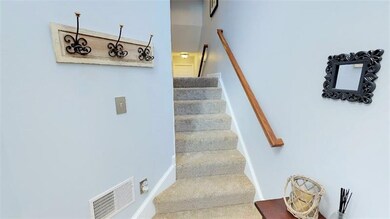 2 story entry with new carpet