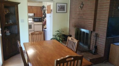 Dining area fireplace