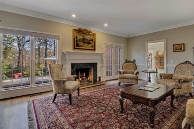 Family room with gas fireplace