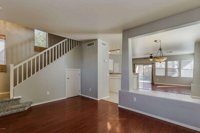 Living space flows into kitchen