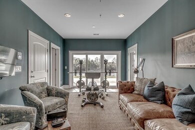 Living area featuring recessed lighting