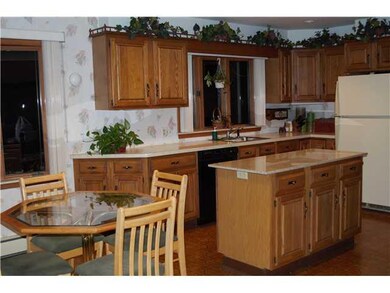 Kitchen island with granite counter