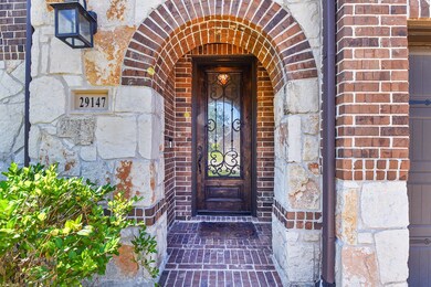 This home has beautiful curb appeal with stone accents.