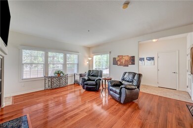 Living area featuring light wood-style floors and