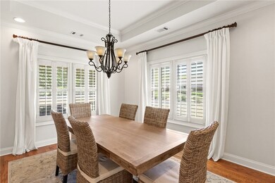 Grand windows allow for a light-filled space, and