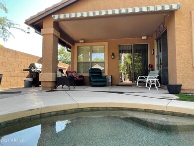 Covered back patio with cool deck