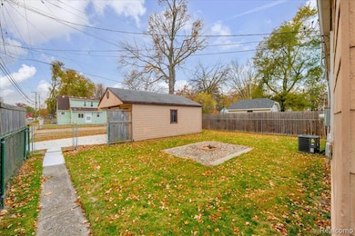 View of garage from the yard