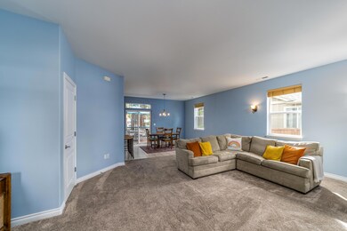 living room into dining