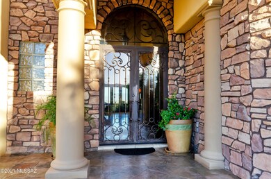 Custom Wrought Iron and glass front Door