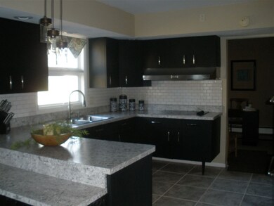 New cooktop and double ovens.  Contemporary cabine