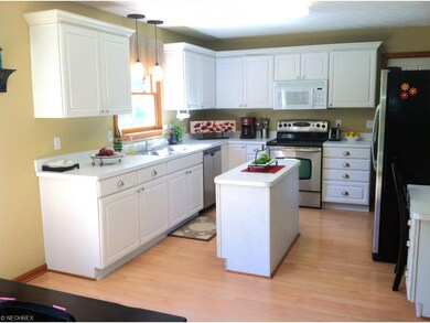 Lots of natural light in this bright, kitchen with