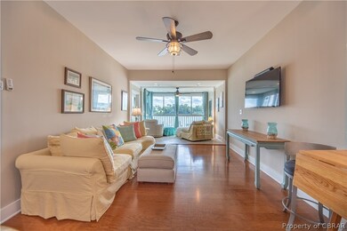 Living room featuring hardwood / wood-style floori
