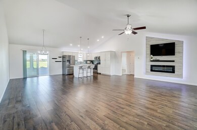 Open living/dining/kitchen